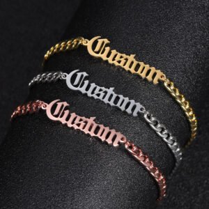 Old English Name Bracelet