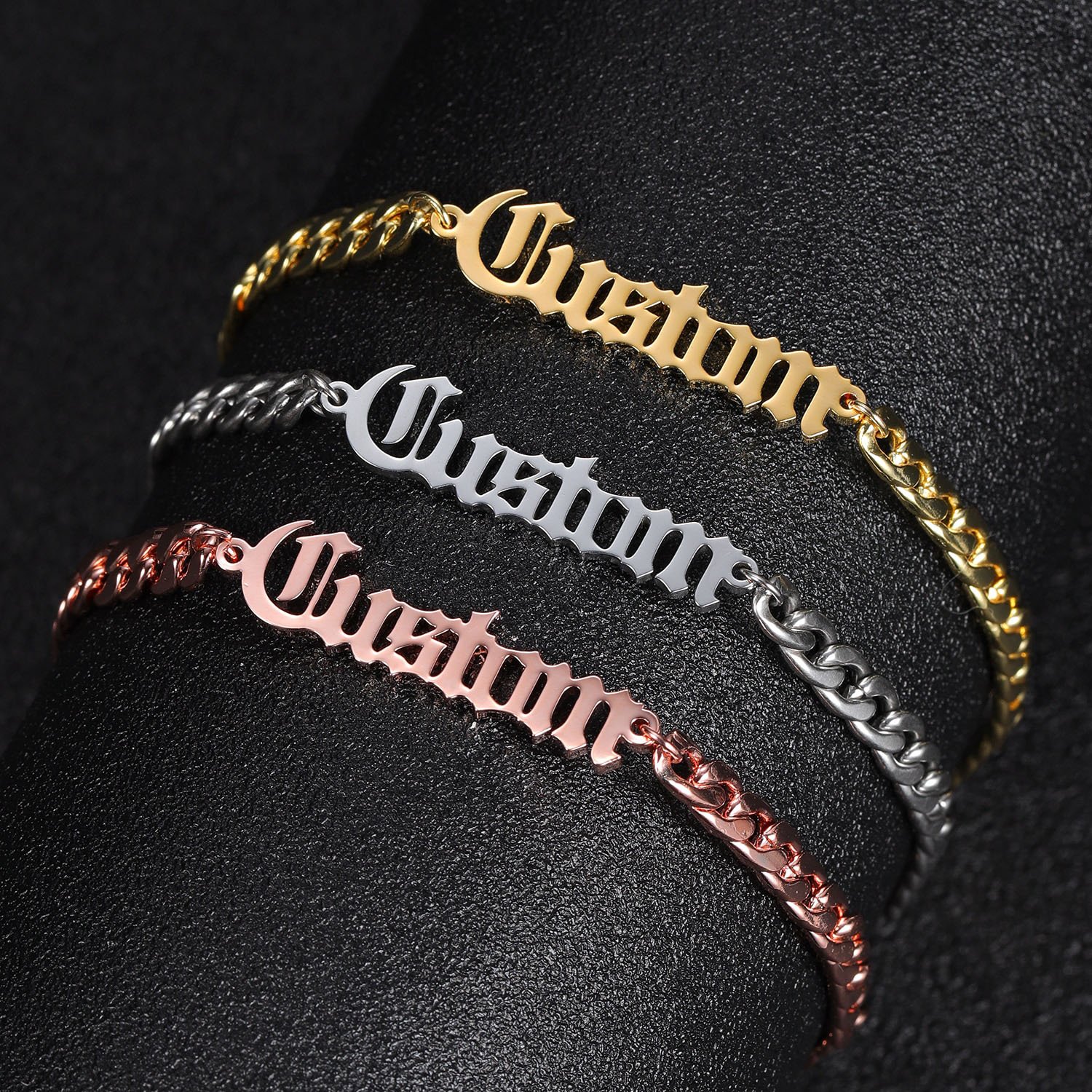 Old English Name Bracelet
