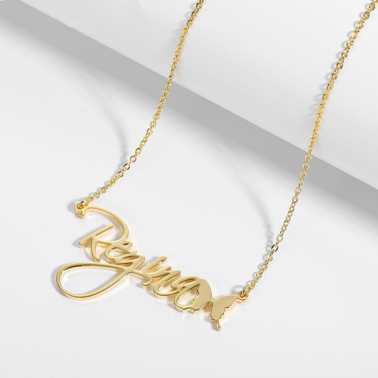 Butterfly Cursive Name Necklace - Image 3