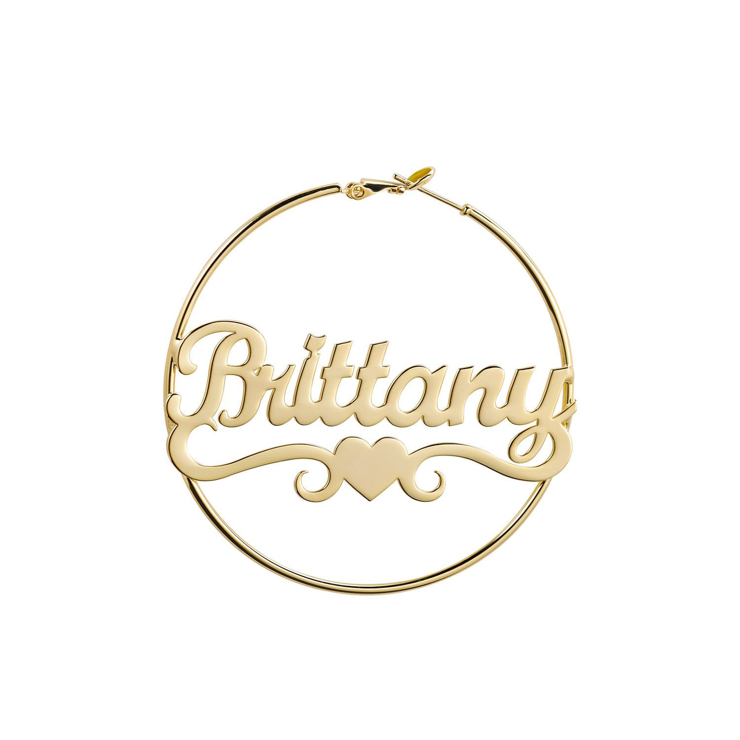 Heart Name Hoop Earrings - Image 9