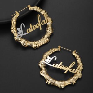 Initial Hearts Name Earrings