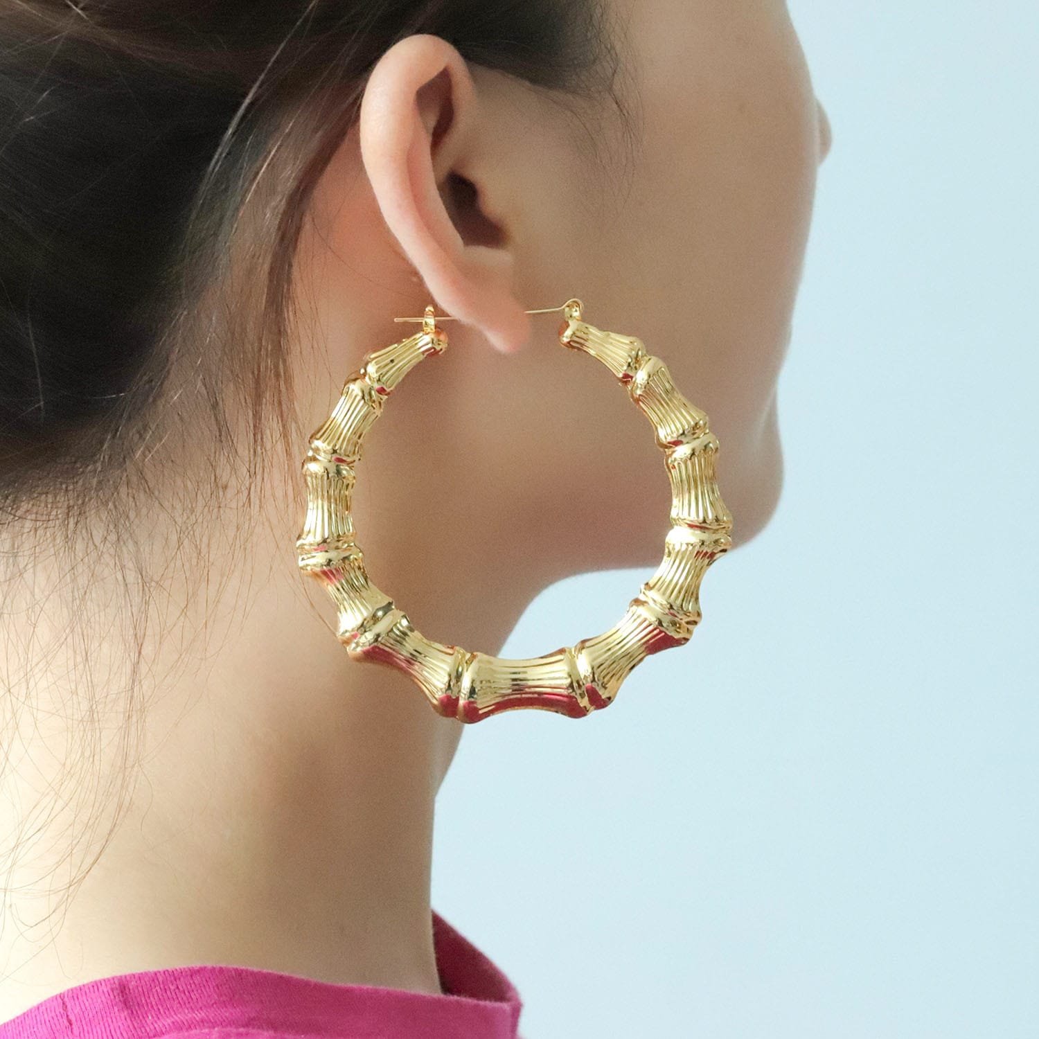Bamboo Cursive Name Earrings - Image 6