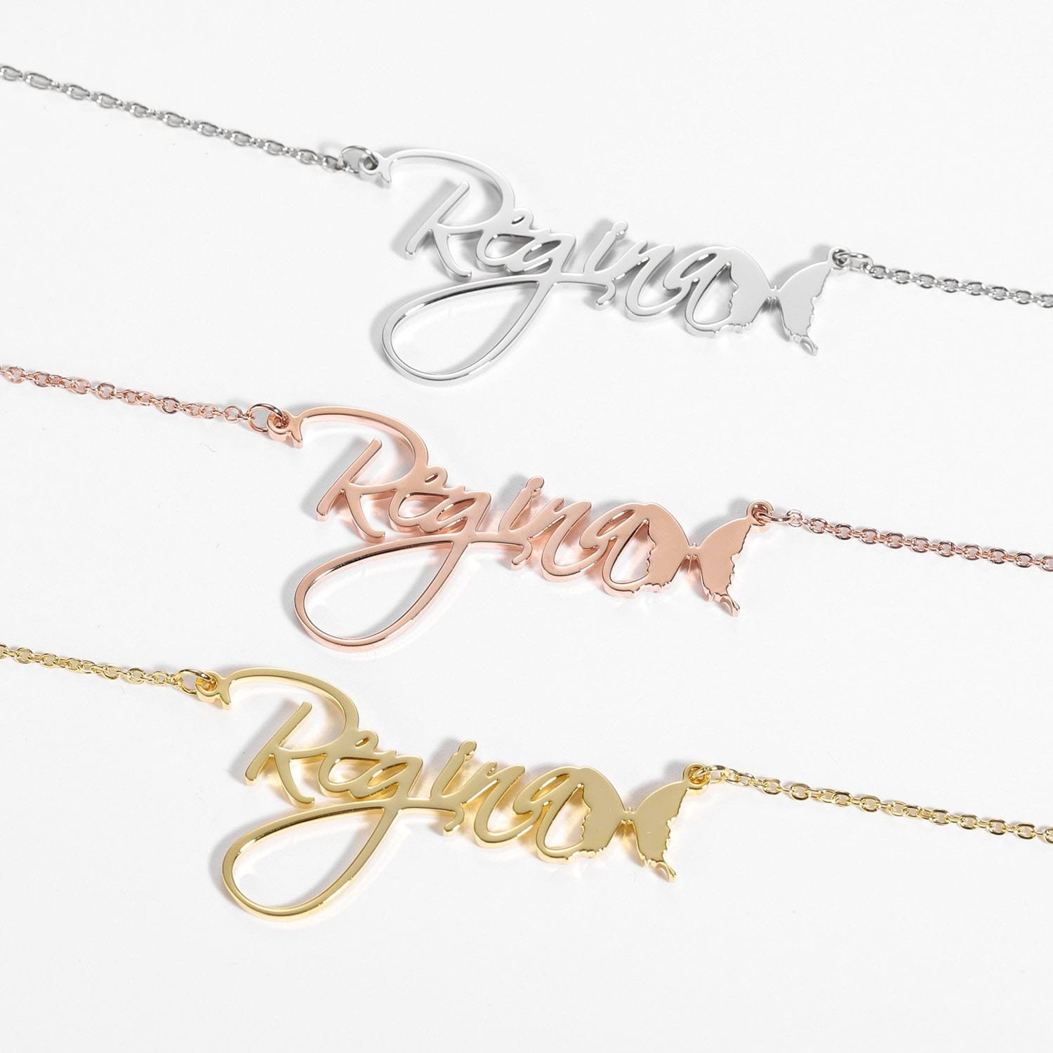Butterfly Cursive Name Necklace - Image 7