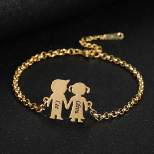 Engraved Two Baby Bracelet