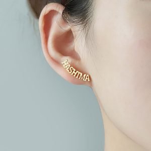 Stud Capital Name Earrings