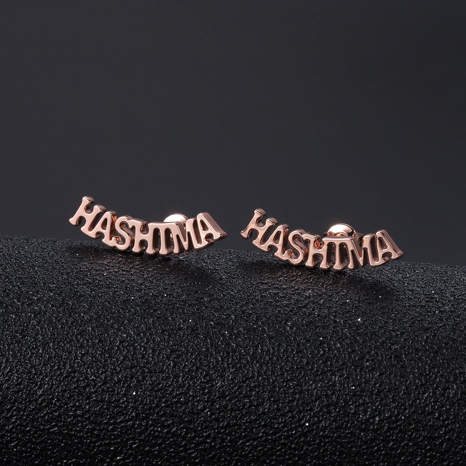 Stud Capital Name Earrings - Image 2