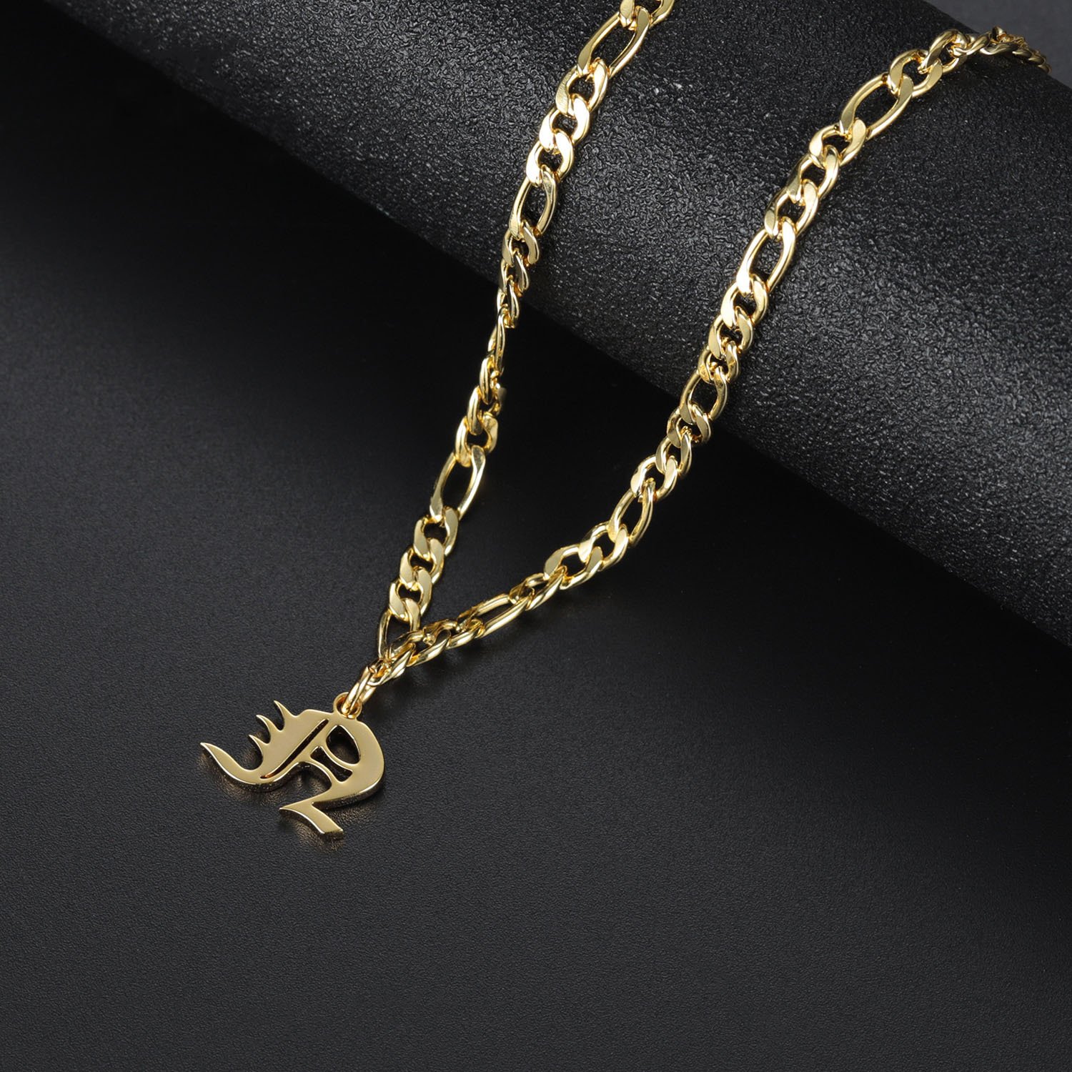 Old English Single Letter Bracelet - Image 4