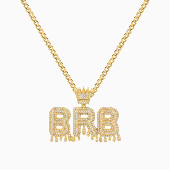 Crown Drip Name Necklace