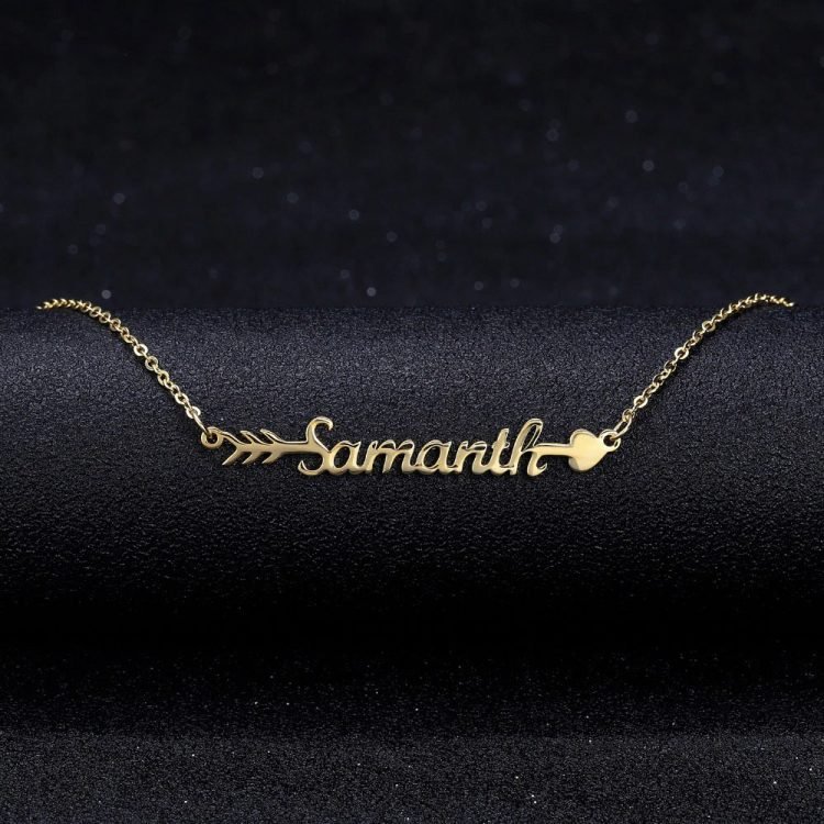 love arrow customized personalized love nameplate necklace for women