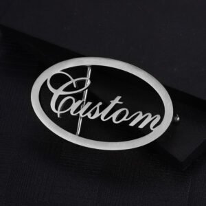 custom belt buckle oval design for bespoke jewelry silver gifts