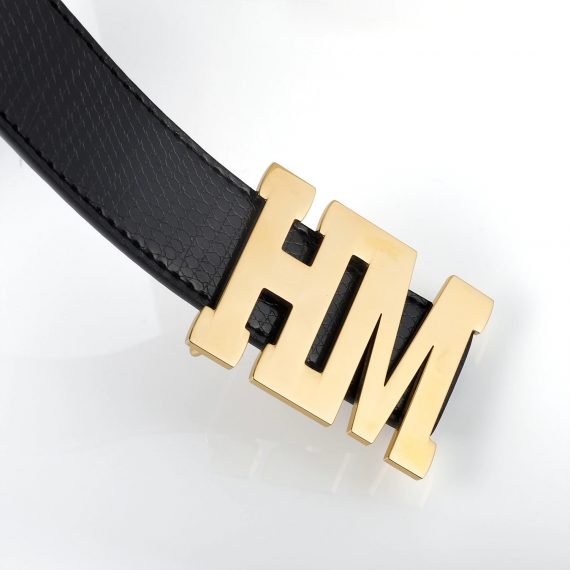 custom belt buckle design for men for birthday gif monogram 2 letters in English