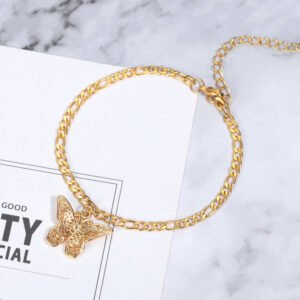 fashion butterfly anklet design