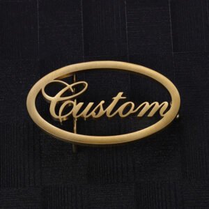 gold color cursive custom name belt buckle for men women unisex