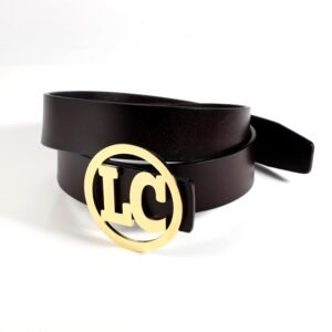 husband anniversary 2 letters monogram belt buckle design