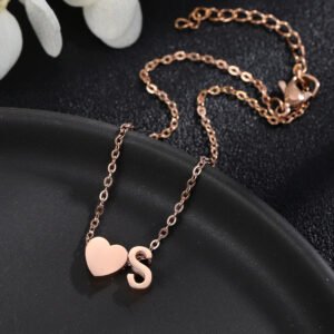 letter s personalized custom initial anklet for women