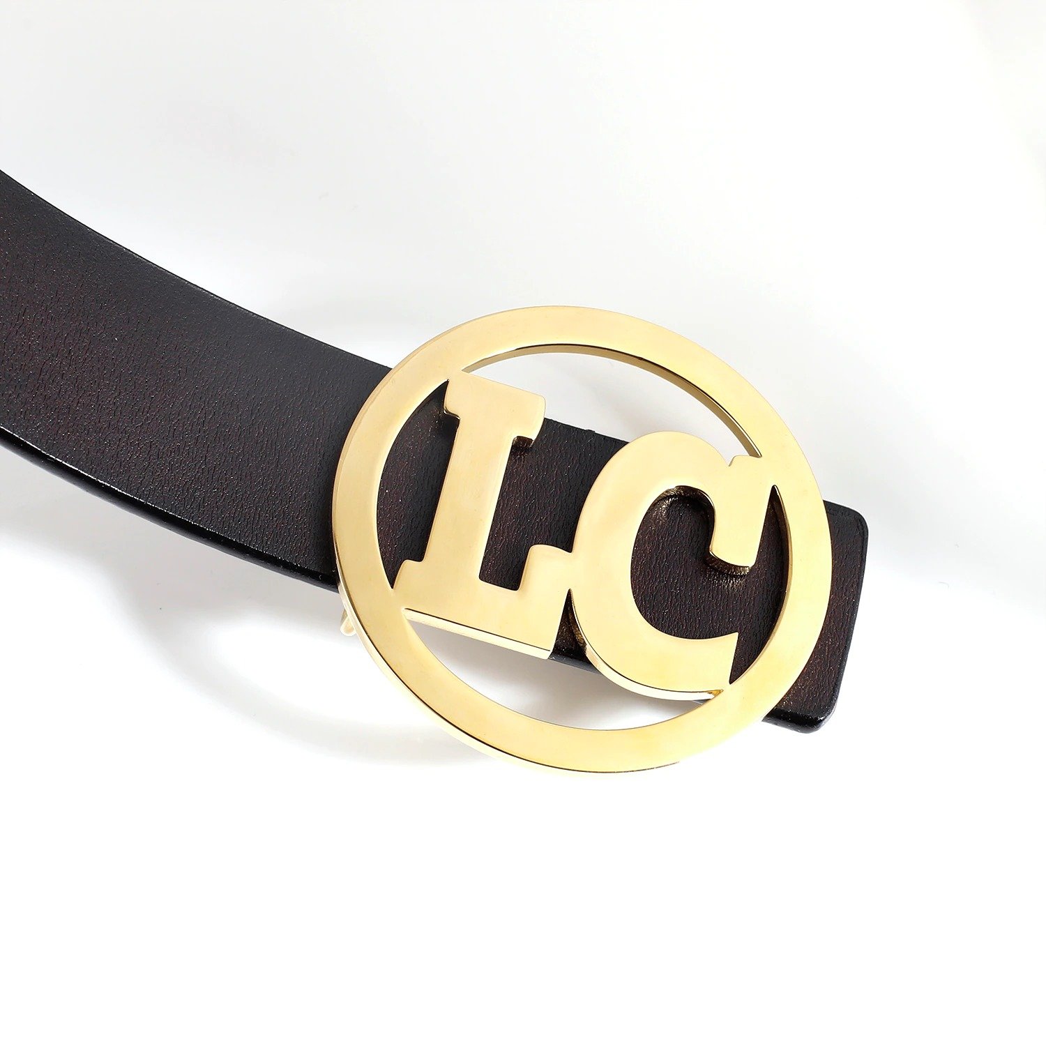 personalized custom belt buckle design for men and women in circle 2 letters characters logo