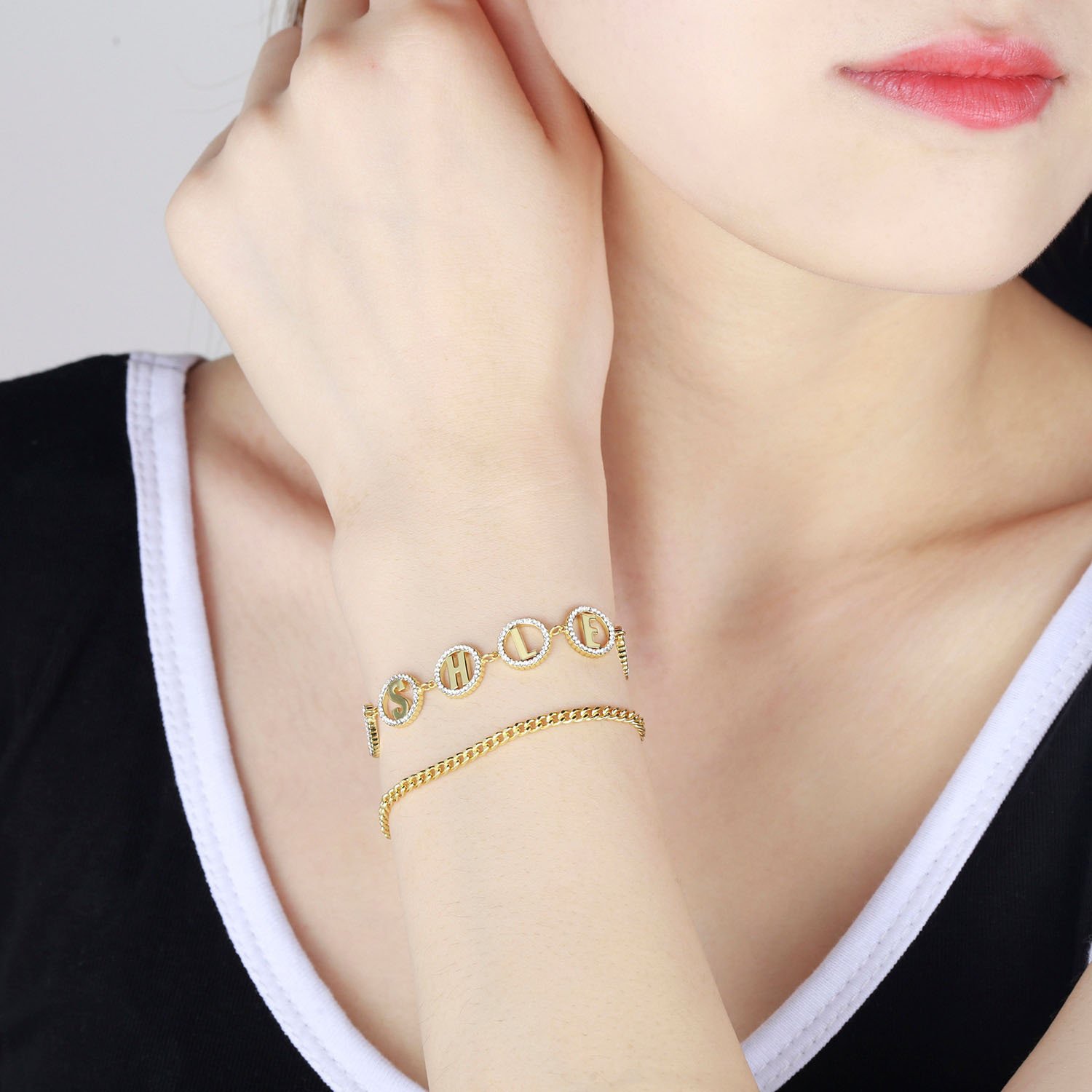 Separate English Letter Bracelet - Image 2
