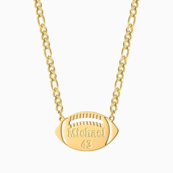 Personalized American Football Necklace