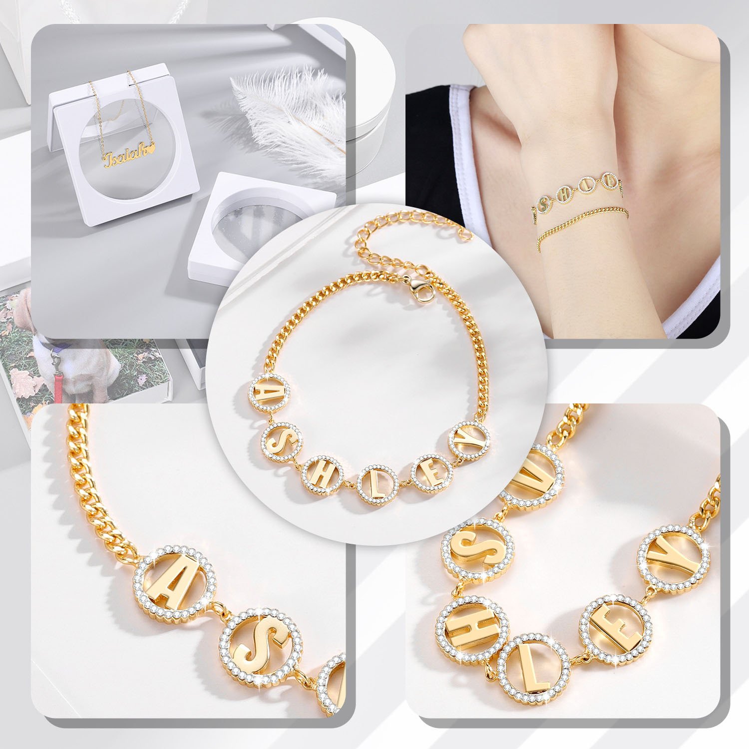Separate English Letter Bracelet - Image 8