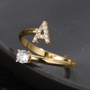 Crystal Custom Name Ring For Teenage Girls Cute Jewelry Wear For Women