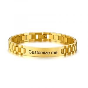 Custom Made Name Engraved Bracelet For Masculine Men Wrist Jewelry For Men High Quality Personalized Jewelry With My Name Casual Jewelry For Men