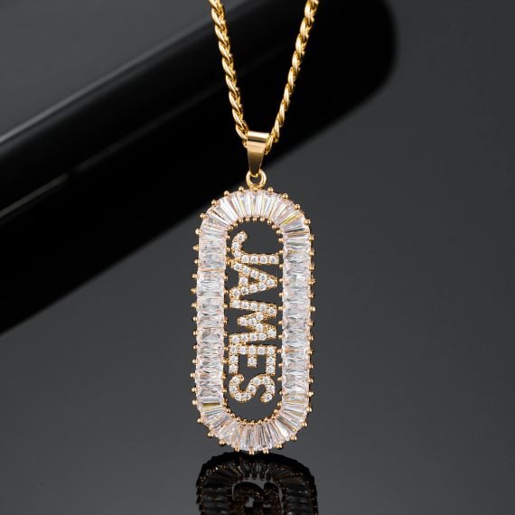 Gold Custom Name Necklace For Party Wears Custom Name Necklace Personalized Jewelry For Men Women