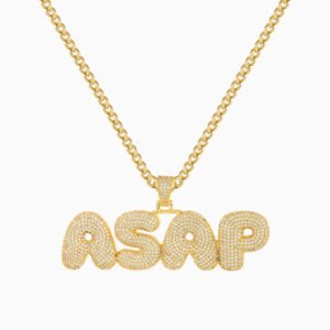 Bubble Letter Name Necklace
