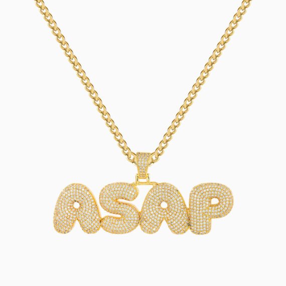 Bubble Letter Name Necklace