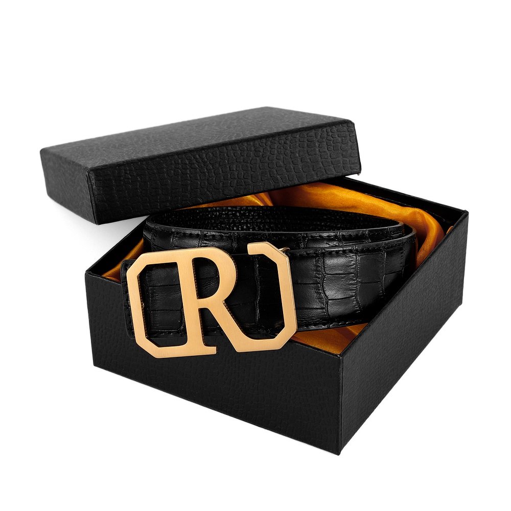 Bespoke Custom Letter Square Shape Belt Buckle Match For Crocodile Belt Plain Belt And Lychee Style Belts Beceff Men's Accessory Gift