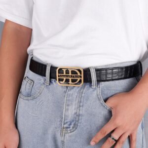 Crocodile Lychee And Plain Belt Buckles For Men And Women High Quality Waist Belt Buckle Design Made To Order For Casual Outfits And Wear High Quality Stainless Steel Belt Buckles