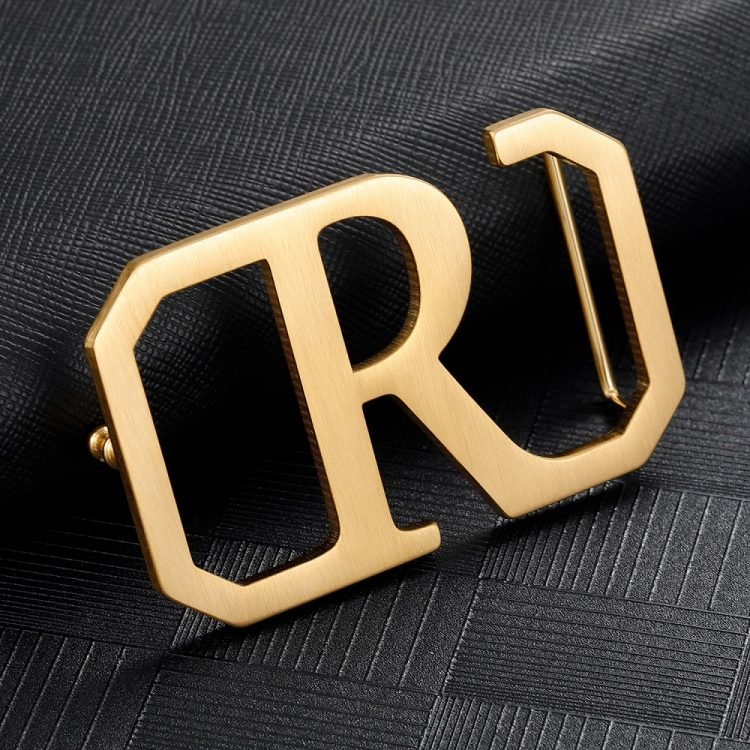 Custom English Initial Letter Belt Buckle For Men High Quality Stainless Steel Personalized Men's Suspenders From Beceff For Crocodile Plain And Lychee Style Belts Leather Accessories