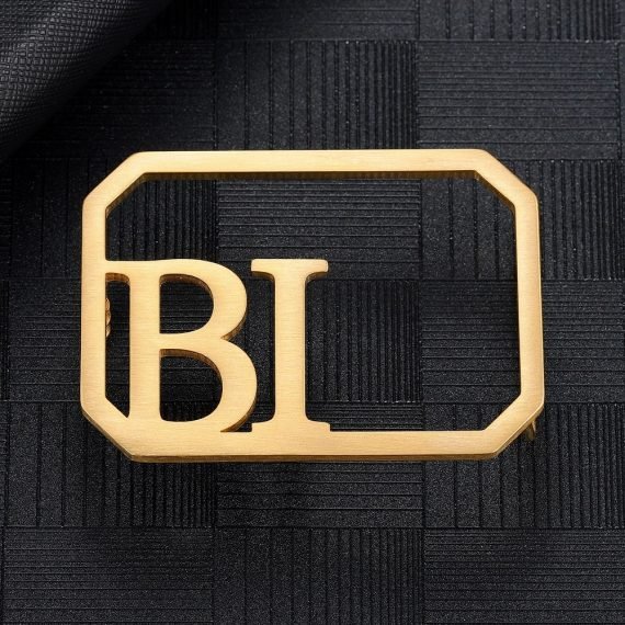 Gold Color Plated Custom Initials Belt Buckle From Beceff High Quality Belt Buckle With Letters Of My Choice With Or Without Plain Lychee Crocodile Belt Styles
