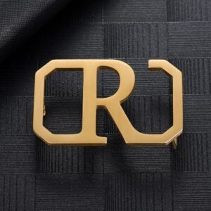 Gold Silver Rose Gold Color Plated Custom Made Single Letter Belt Buckle For Men Personalized Accessory Wear For Men High Quality Gift To Husband's Birthday