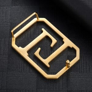 Gold Silver Rose Gold Color Plated High Quality Custom Letters Belt Buckle For Men Personalized Initials Waist Belt Buckle For Casual Use Gift To Brother Family Member