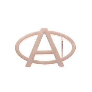 Rose Gold Color Plated High End Personalized Oval Shaped Single Letter Belt Buckle Beceff Waist Belt Buckle Design For Men Custom English Initial Belts For Men's Outfits