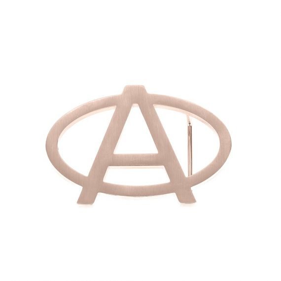 Rose Gold Color Plated High End Personalized Oval Shaped Single Letter Belt Buckle Beceff Waist Belt Buckle Design For Men Custom English Initial Belts For Men's Outfits