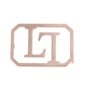 Rose Gold Color Plated High Quality Stainless Steel Simple Looking Square Custom Made Belt Buckle For Men Personalized Men's Accessory Piece For Waist Belt