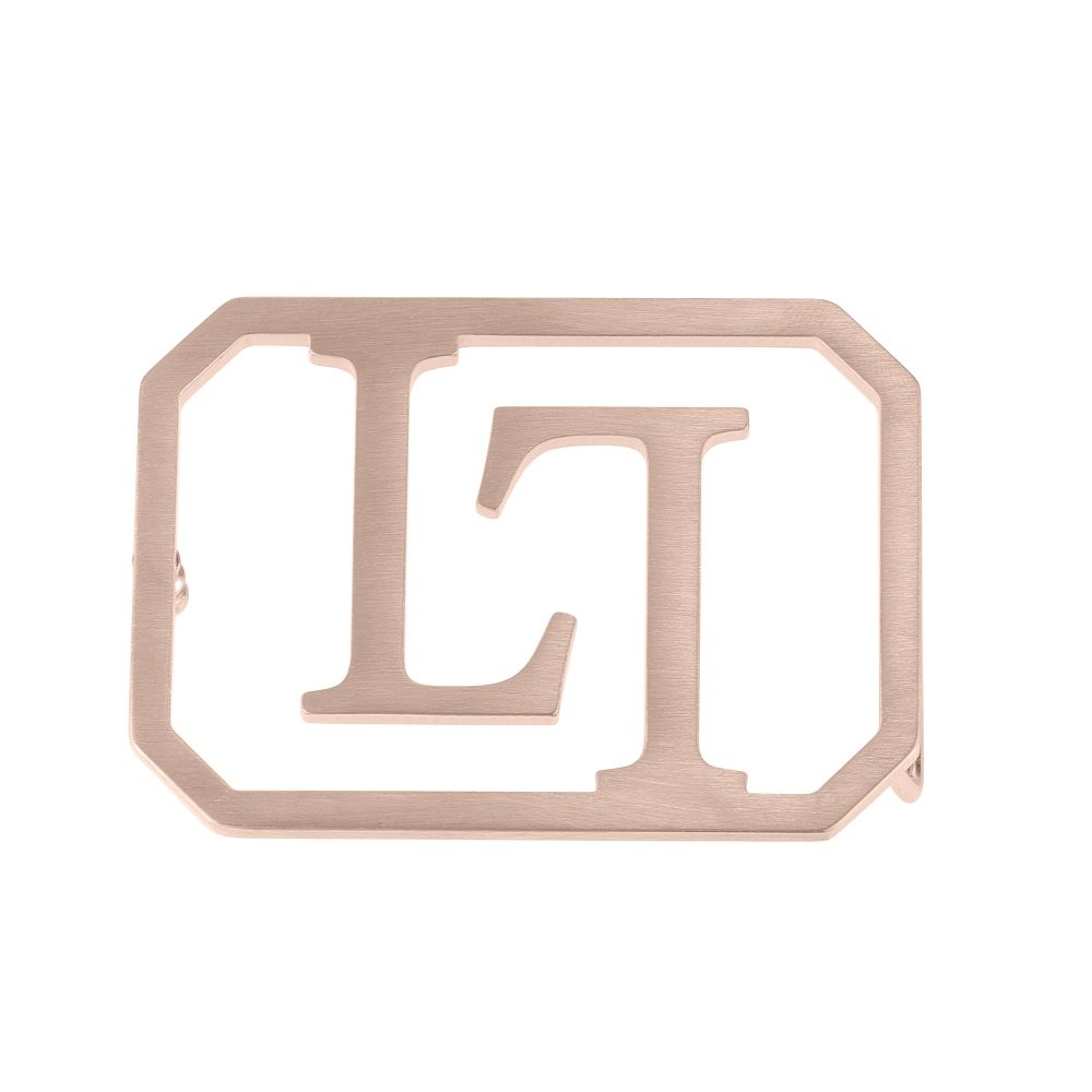 Rose Gold Color Plated High Quality Stainless Steel Simple Looking Square Custom Made Belt Buckle For Men Personalized Men's Accessory Piece For Waist Belt