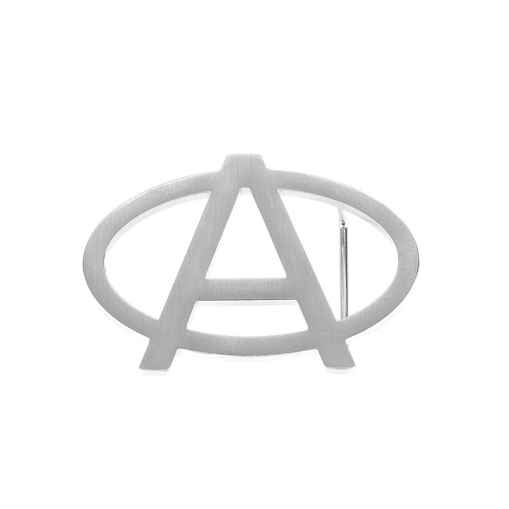 Silver Color Plated Premium Quality Shine Custom English Capital Letter Belt Buckle For Men Casual Wear Custom Made Men's Accessories For Personal Use Gift To Brother