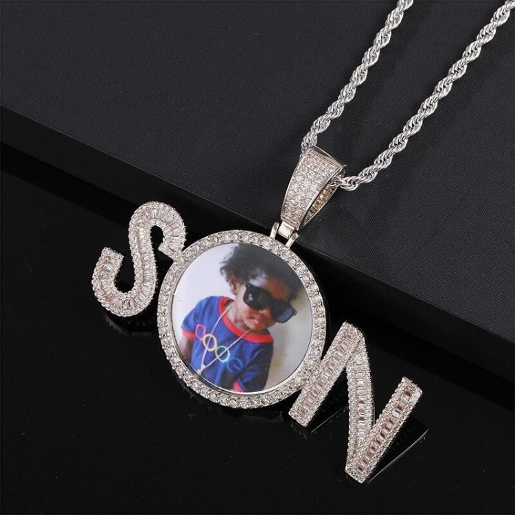 3mm Cuban Chain Rope Chain Tennis Chain Crystal Inlaid Name Necklace Beceff Personalized Jewelry Piece High Quality Custom Photo And Name Necklace Charm