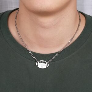 American Football Custom Name Necklace Printed Name Necklace Personalized Name Necklace For Sports Lovers High Quality Custom Name Necklace For Energetic Sport Lovers