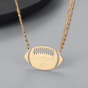 Gold Color Custom Name Necklace Personalized Jewelry For Sport Lovers Beceff Jewelry Name Necklace Beautiful Nameplate Charm For Women And Men Beceff Jewelry For Unisex Jewelry Lovers