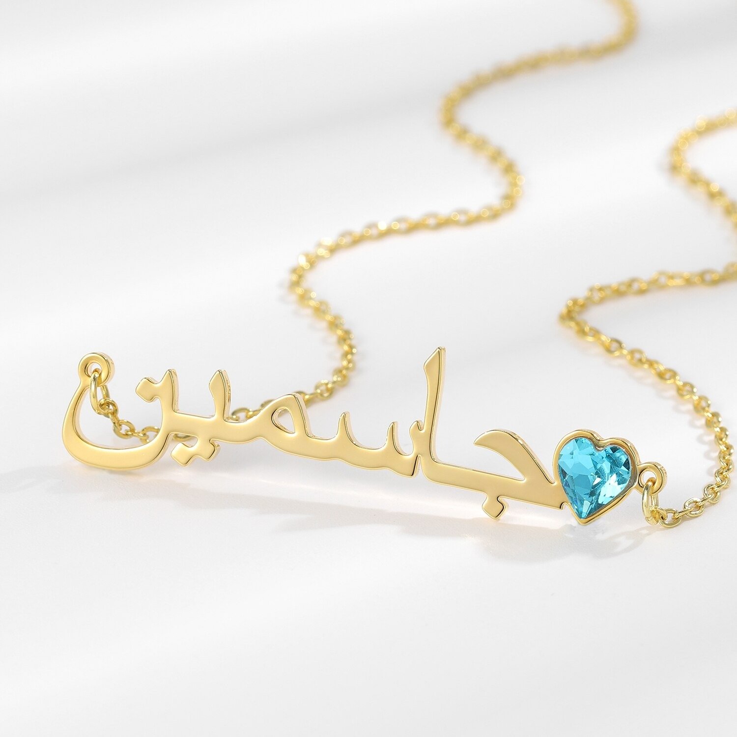 Gold Color Nameplate Necklace High Quality Shine Bling Name Necklace Beceff Name Necklace In Arabic Font Nameplate Necklace Link Chain Name Necklace Muslim Name Necklace Arabic Necklace