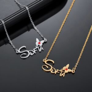 Gold Or Silver Color Plated Custom Nameplate Necklace For Women Jewelry Items For Ladies Personalized Name Necklace For Casual Use High Quality Beceff Jewelry For High School Girls And Teenage Girls