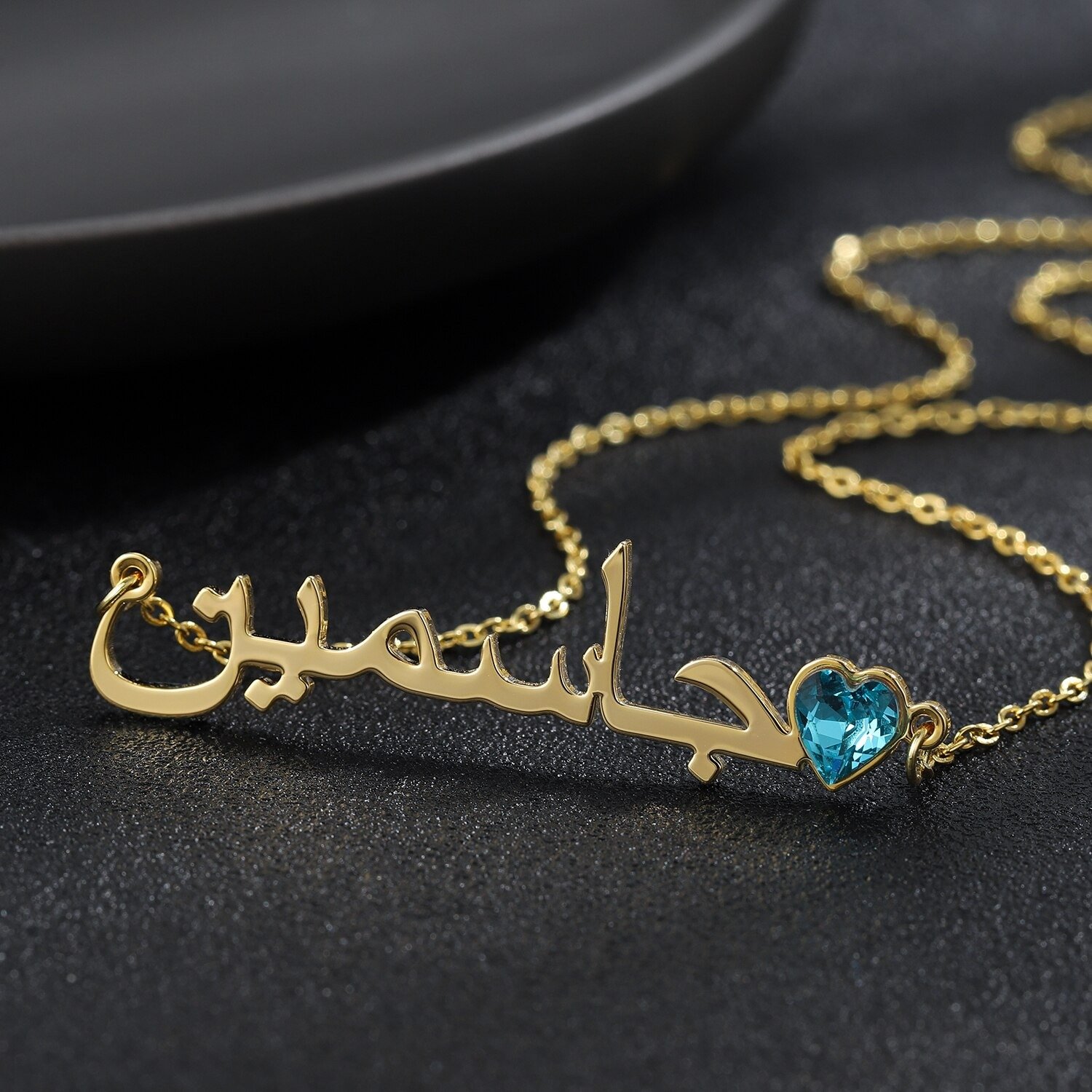 Gold Silver Rose Gold Color Plated Custom Arabic Name Necklace Personalized Name Necklace Gift For Women High Quality Arabic Nameplate Charm Beceff Jewelry For Ladies Young Girls