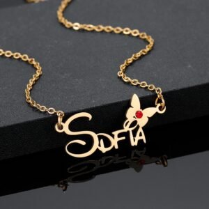 Personalized Custom Name Necklace For Women High Quality Stainless Steel Nameplate Necklace For Women Casual Name Necklace For Women Gift To Daughter Casual Jewelry For Women