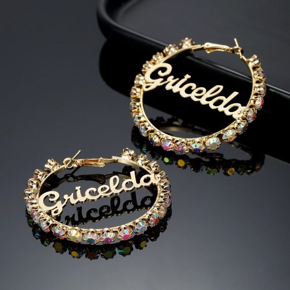 Personalized Custom Made Hoop Name Earrings For Women High Quality Name Earrings For Women Minimalist Name Earrings Custom Earrings