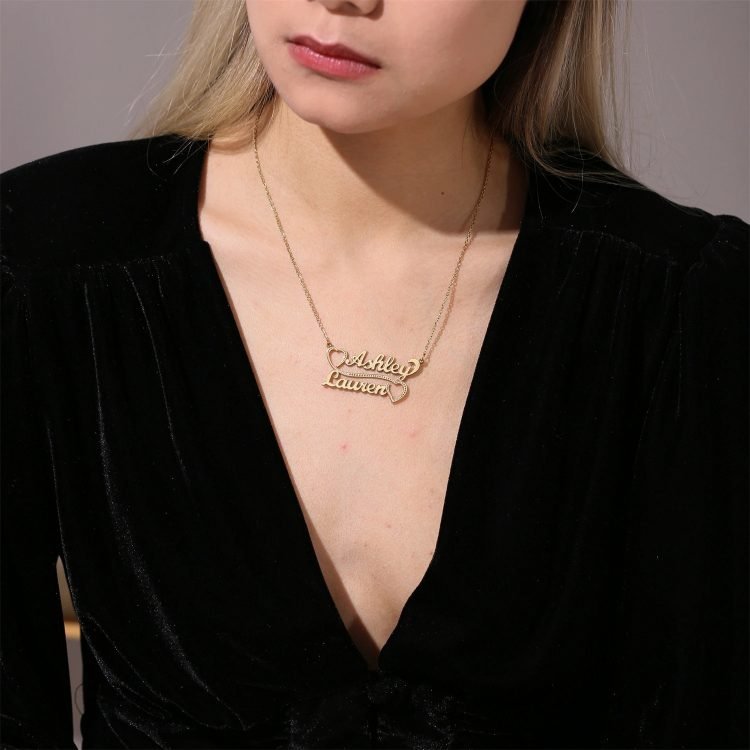 High Quality Premium Looking Script Font Nameplate Pendant Necklace For Women Professional Jewelry For Women's Office Outfits Personalized Casual Name Necklace For Women