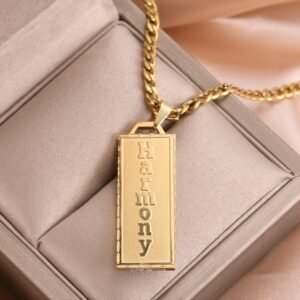 Square Pendant Floral Stylish Pendant With Name For Women High Quality Jewelry Outfits For Women Personalized Custom Name Necklace Jewelry For Ladies Premium Quality Jewelry