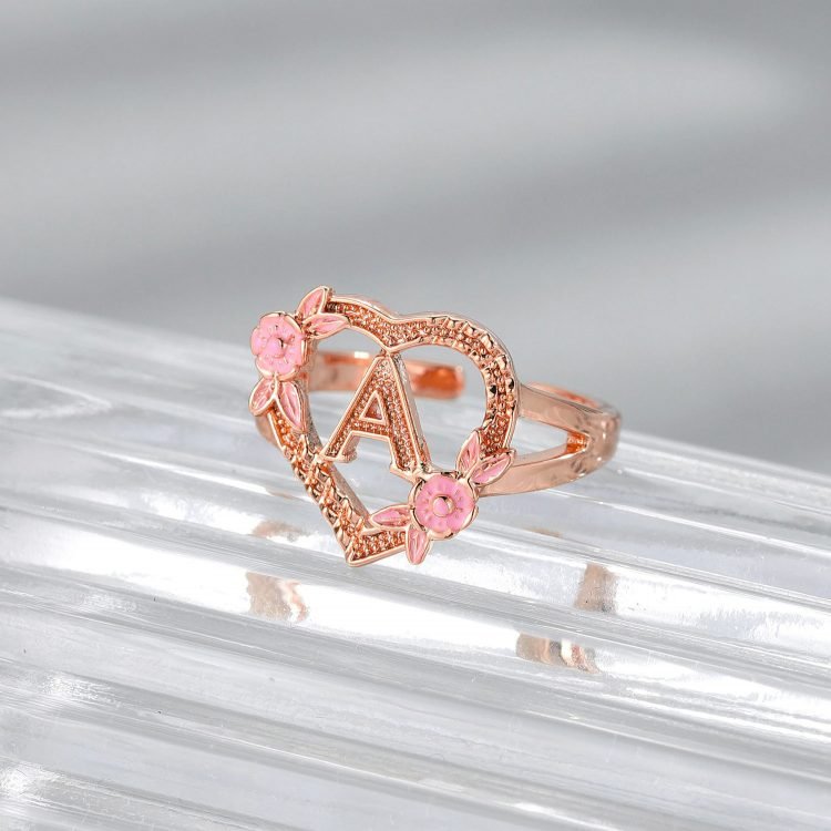 Rose Gold Color Plated Custom Made Name Ring Personalized Name Ring Casual Jewelry For Regular Wear Personalized Simple Name Ring Nice Looking Name Ring Women's Jewelry